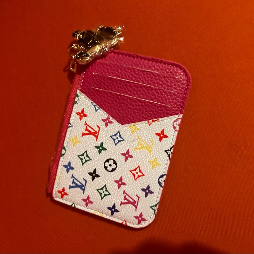Multicolor Card Holder & bag charm